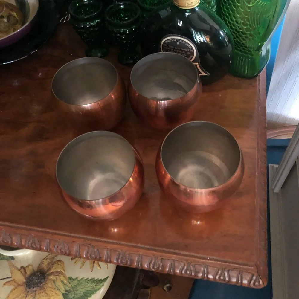 Vintage Copper Moscow Mule Cups
